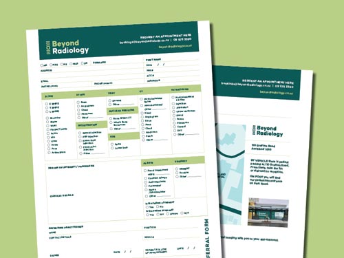 Photo of referral forms